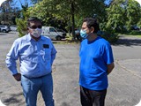 Pastor Gustavo (MBC) and Pastor Dino (Eleos) at food outreach - Sep 2020