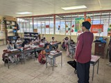 Dino speaks at Tabacundo school - June 2, 2023
